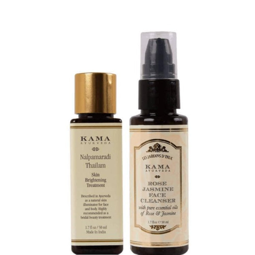 Two Kama Ayurveda skincare products on a white background