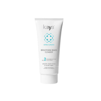 Kaya Brightening Beads Cleanser tube on a white background