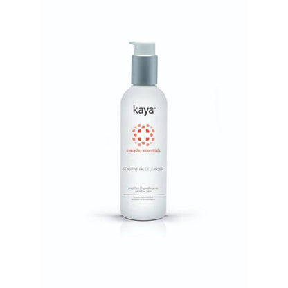 Kaya sensitive face cleanser bottle on a white background
