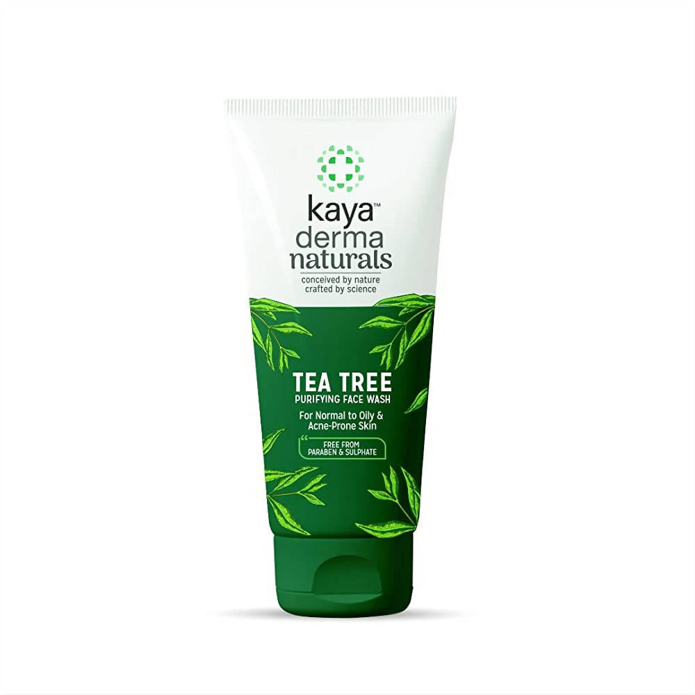 Kaya Derma Naturals Tea Tree Purifying Face Wash tube on a white background