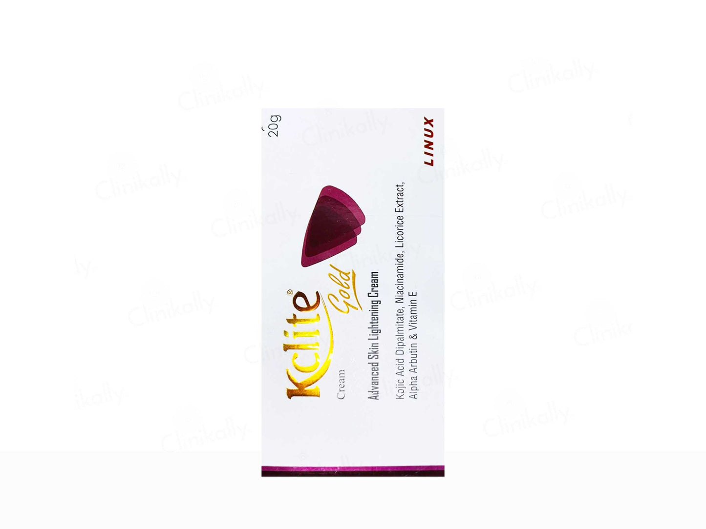 KClite Gold cream packaging on a white background