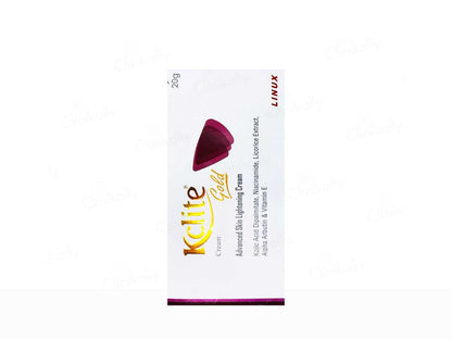 KClite Gold cream packaging on a white background