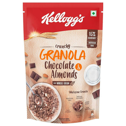 Kellogg's Crunchy Granola Chocolate & Almonds packaging on a white background