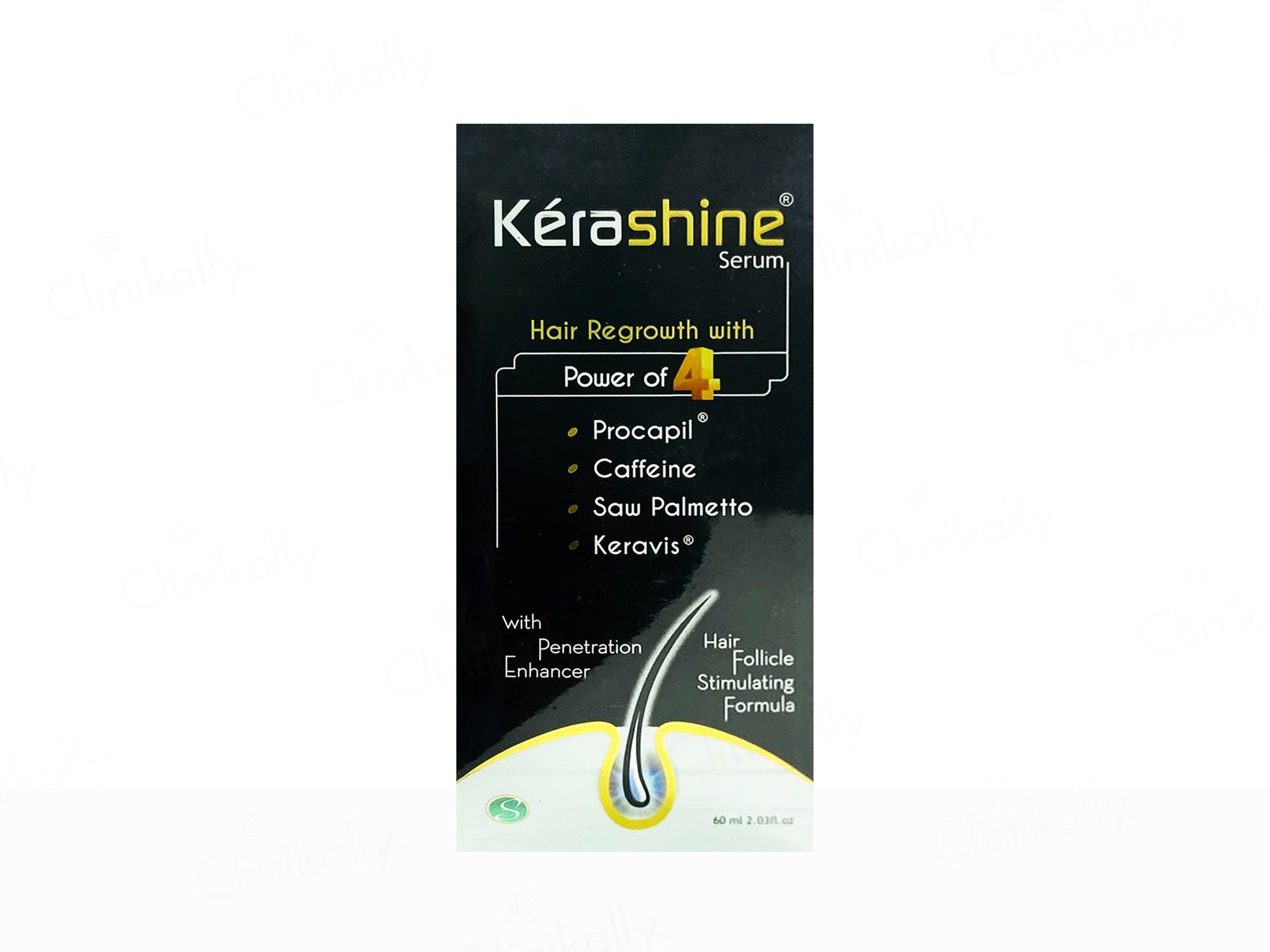 Kérashine hair serum packaging on a white background