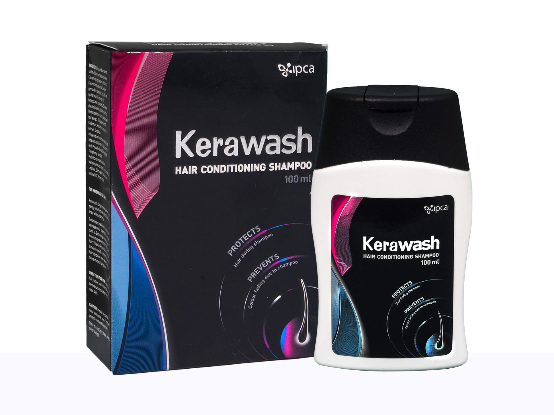 Kerawash hair conditioning shampoo bottle and packaging on a white background