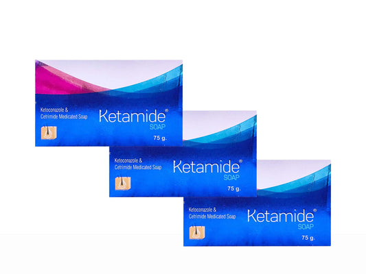 Ketamide soap packaging on a white background