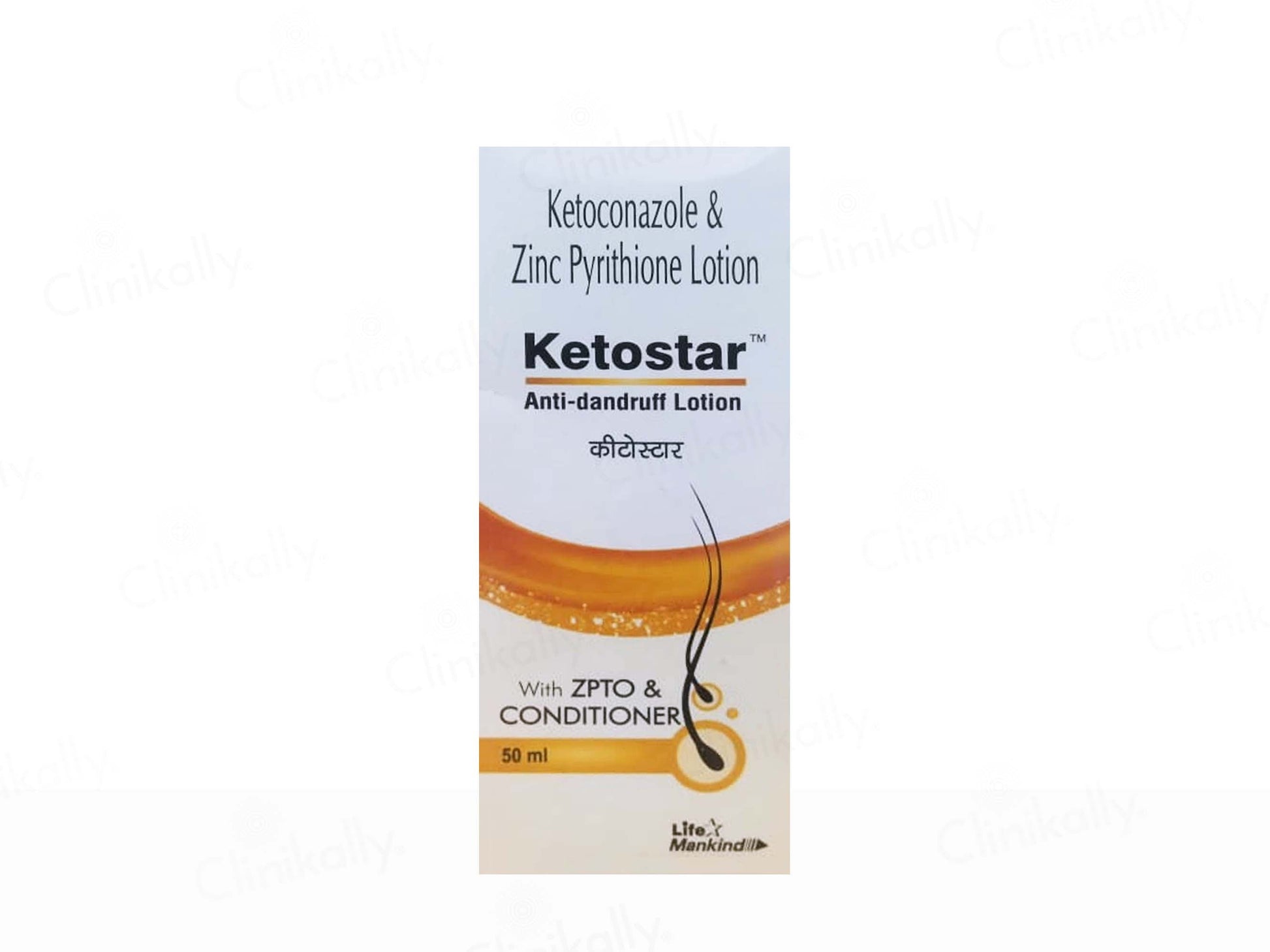 Ketostar anti-dandruff lotion packaging on a white background
