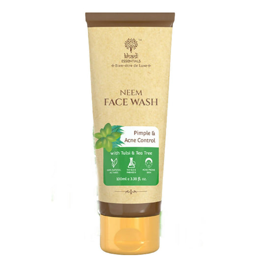 Neem face wash tube with green label on a white background