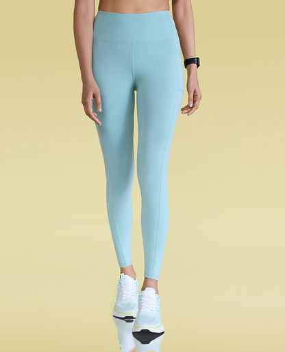 High-Waist Everyday Cotton Blend Leggings with Pockets