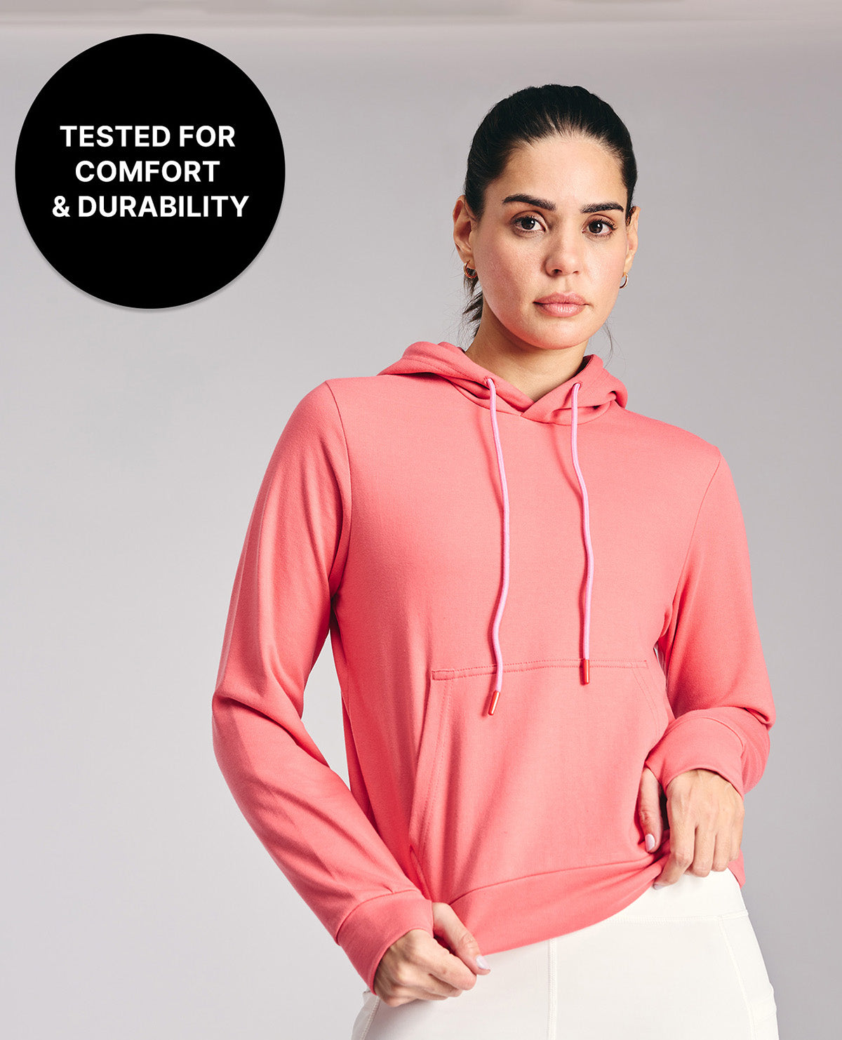 Kica KIC606 Pink Graphic Back Detail Hoodie