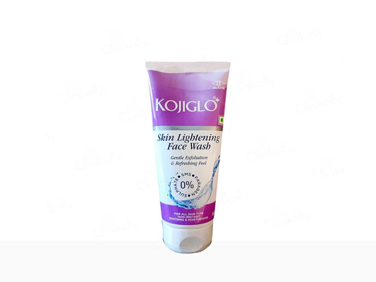 Kojiglo Skin Lightening Face Wash tube on a white background
