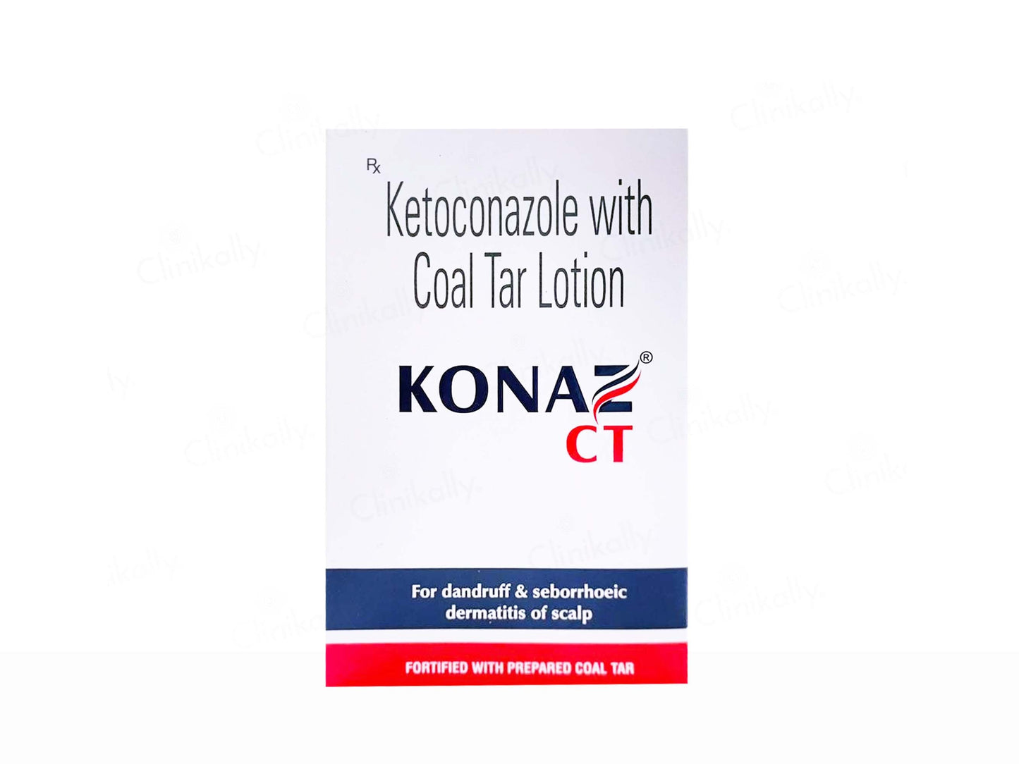 Ketoconazole with Coal Tar Lotion packaging for scalp issues on a white background