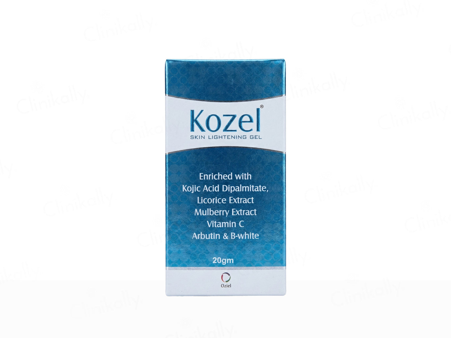 Kozel skin lightening gel packaging on a white background