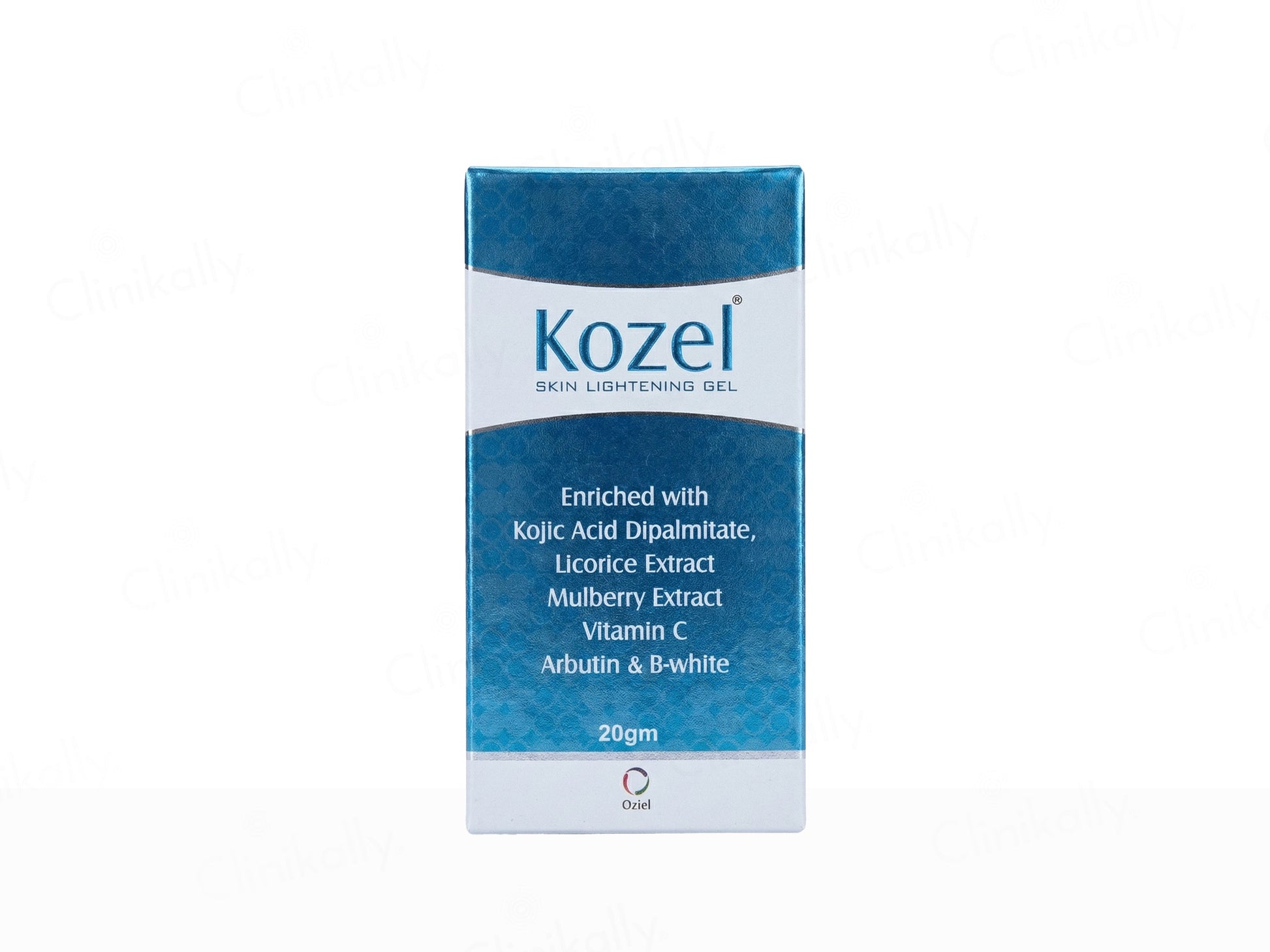 Kozel skin lightening gel packaging on a white background