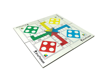 Colorful Ludo board game by Kraftsman on a white background