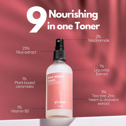 Bitamin Body Oil & Rice Water Toner Bundle