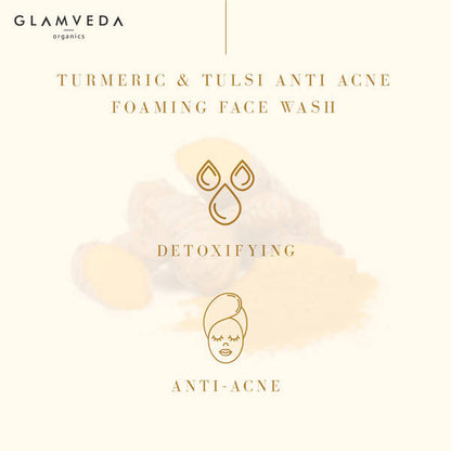 Glamveda Turmeric & Tulsi Detox Anti Acne Face Wash