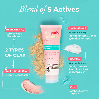 The Pink Foundry Pore Refining & Soothing Clay Mask