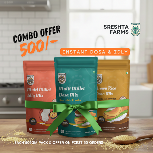 Sreshta Farms Millet Instant Breakfast Mix Combo