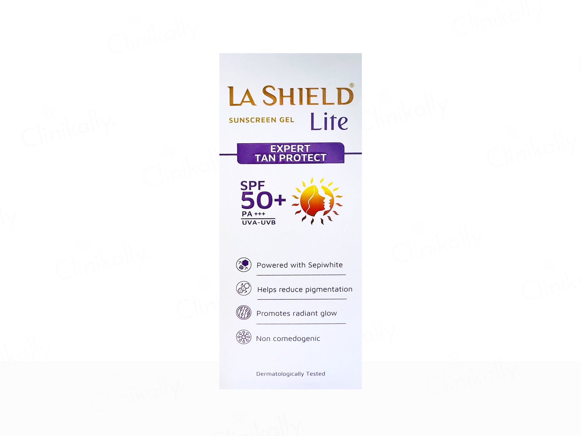 La Shield Lite sunscreen gel packaging on a white background