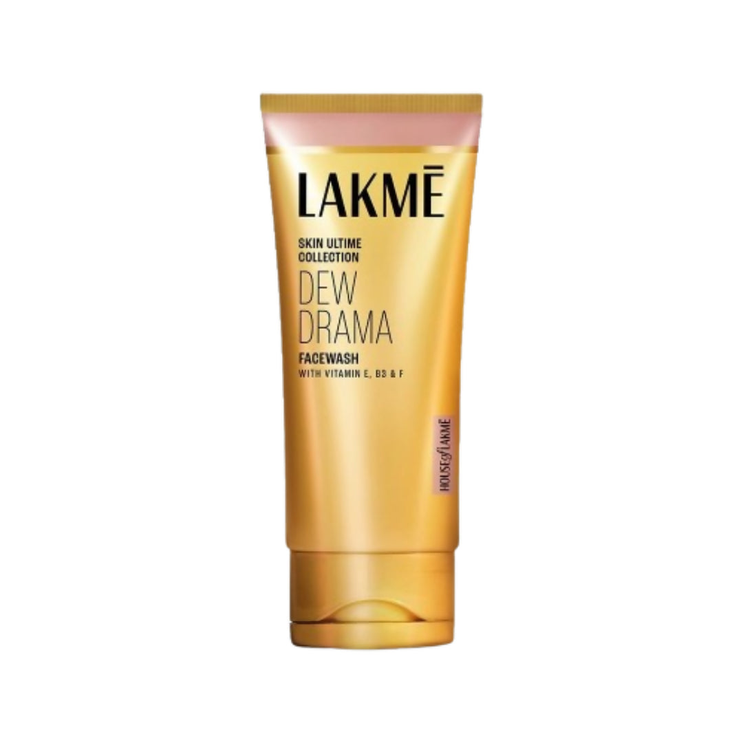 Lakme Dew Drama Facewash tube on a white background