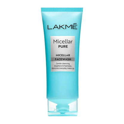Lakme Micellar Pure Facewash tube on a white background