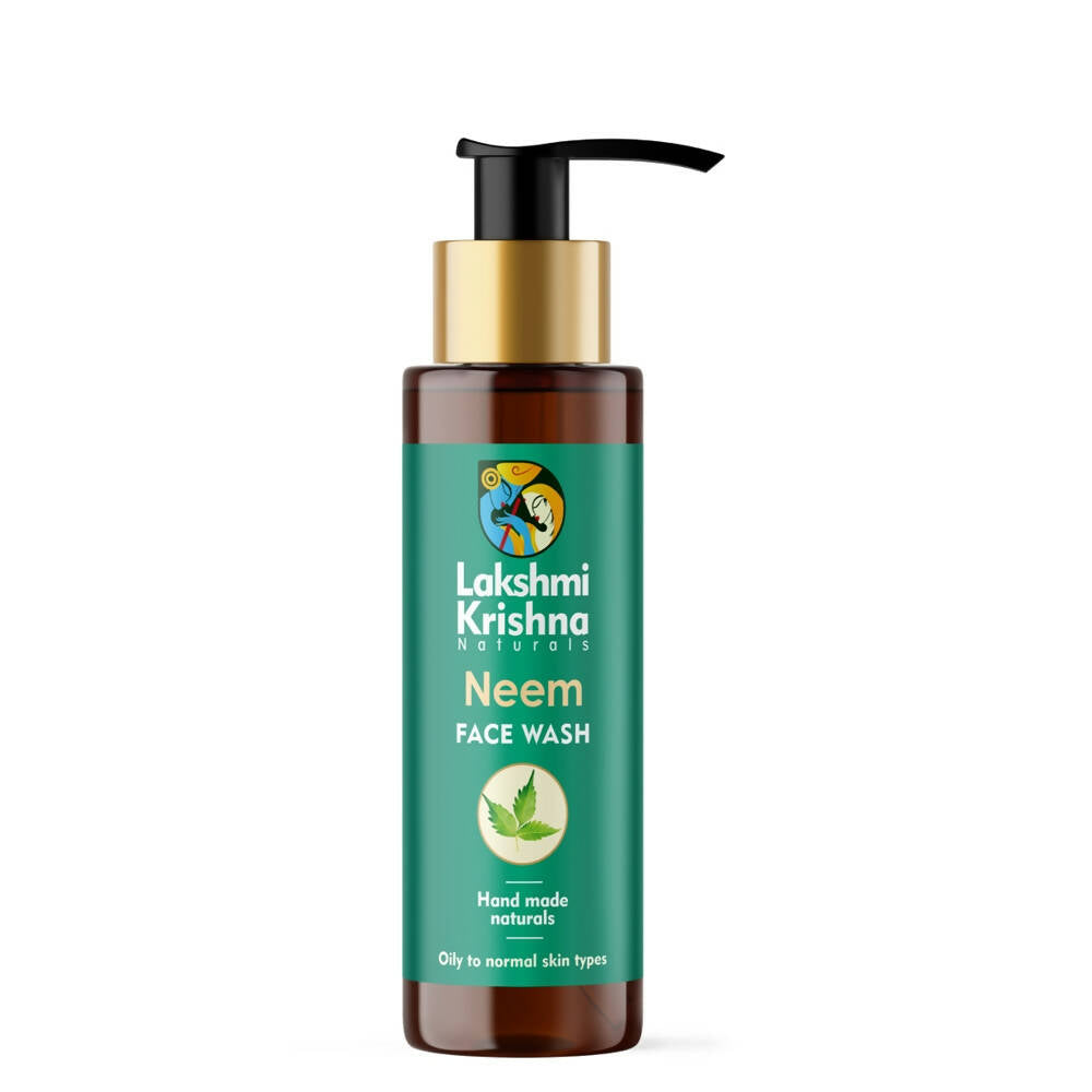 Lakshmi Krishna Neem Face Wash bottle on a white background