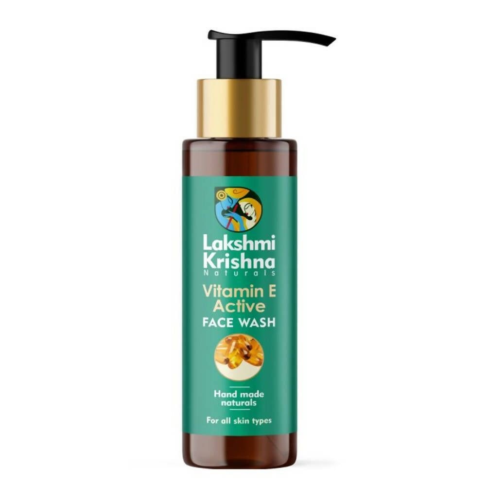 Lakshmi Krishna Vitamin E Active Face Wash bottle on a white background