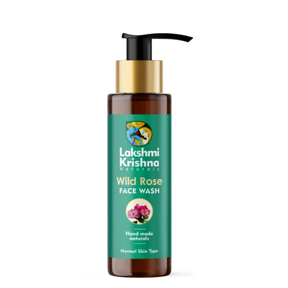 Lakshmi Krishna Wild Rose Face Wash bottle on a white background