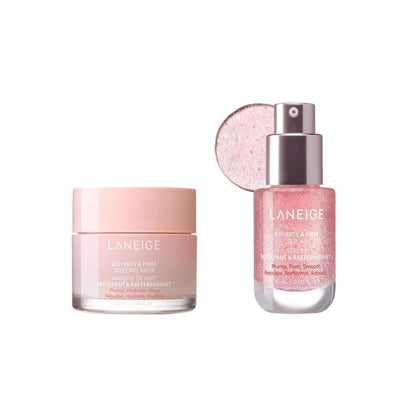 Laneige Combo of Bouncy&Firm Face Sleeping Mask (25ml) and Bouncy&Firm Serum(15ml) -Pack of 2