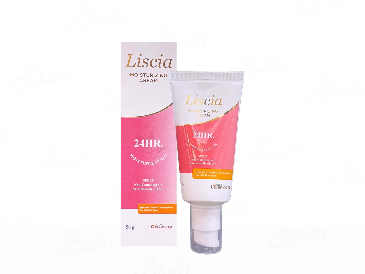 Liscia moisturizing cream tube and packaging on a white background