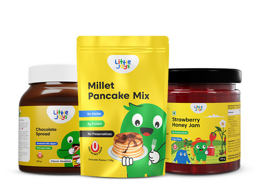 Three food products from Little Yums on a white background