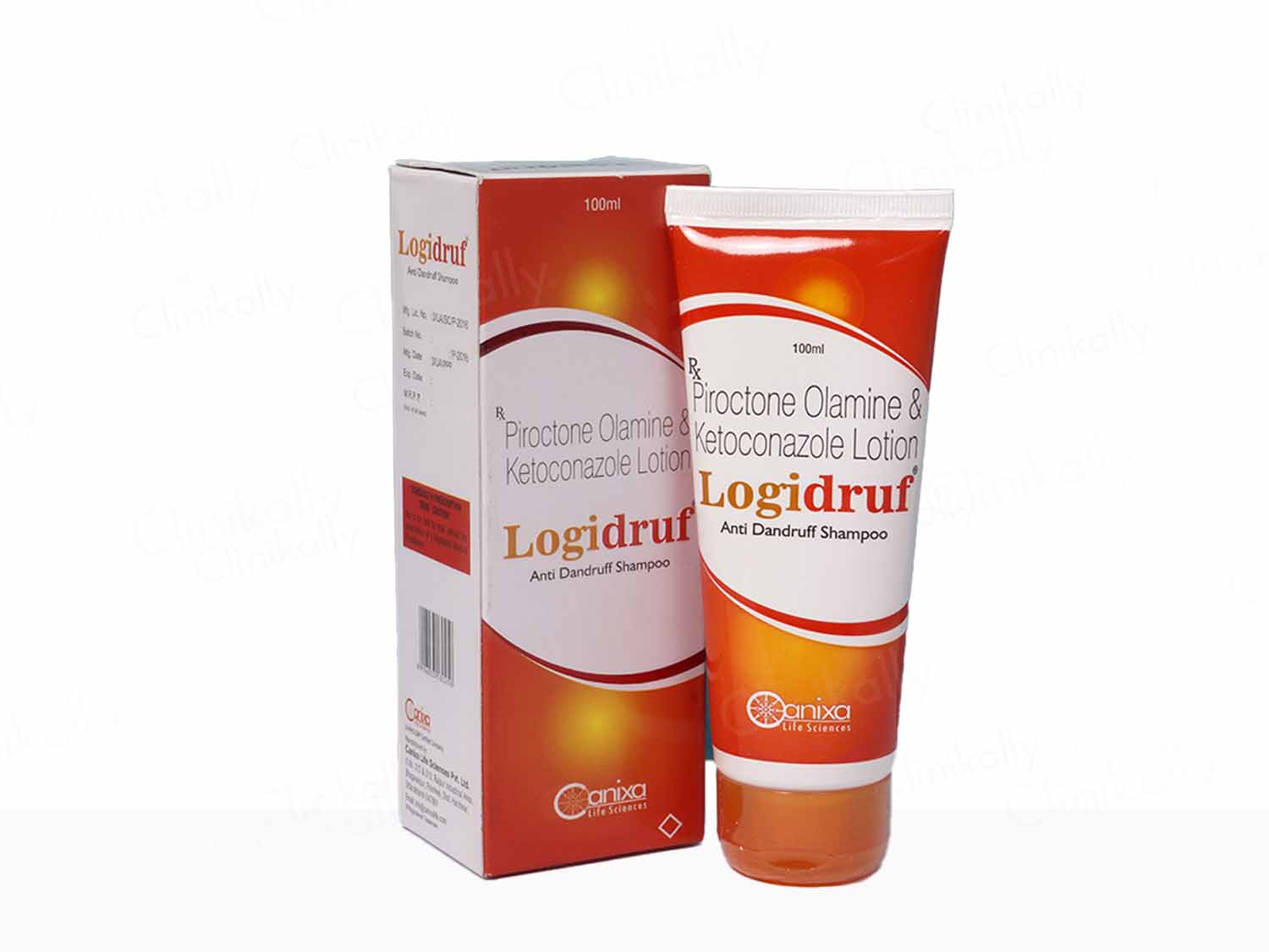 Logidruf anti-dandruff shampoo tube and box on a white background