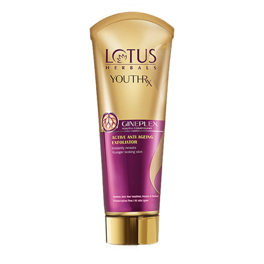 Lotus Herbals YouthRx Gineplex Active Anti-Ageing Exfoliator on a white background