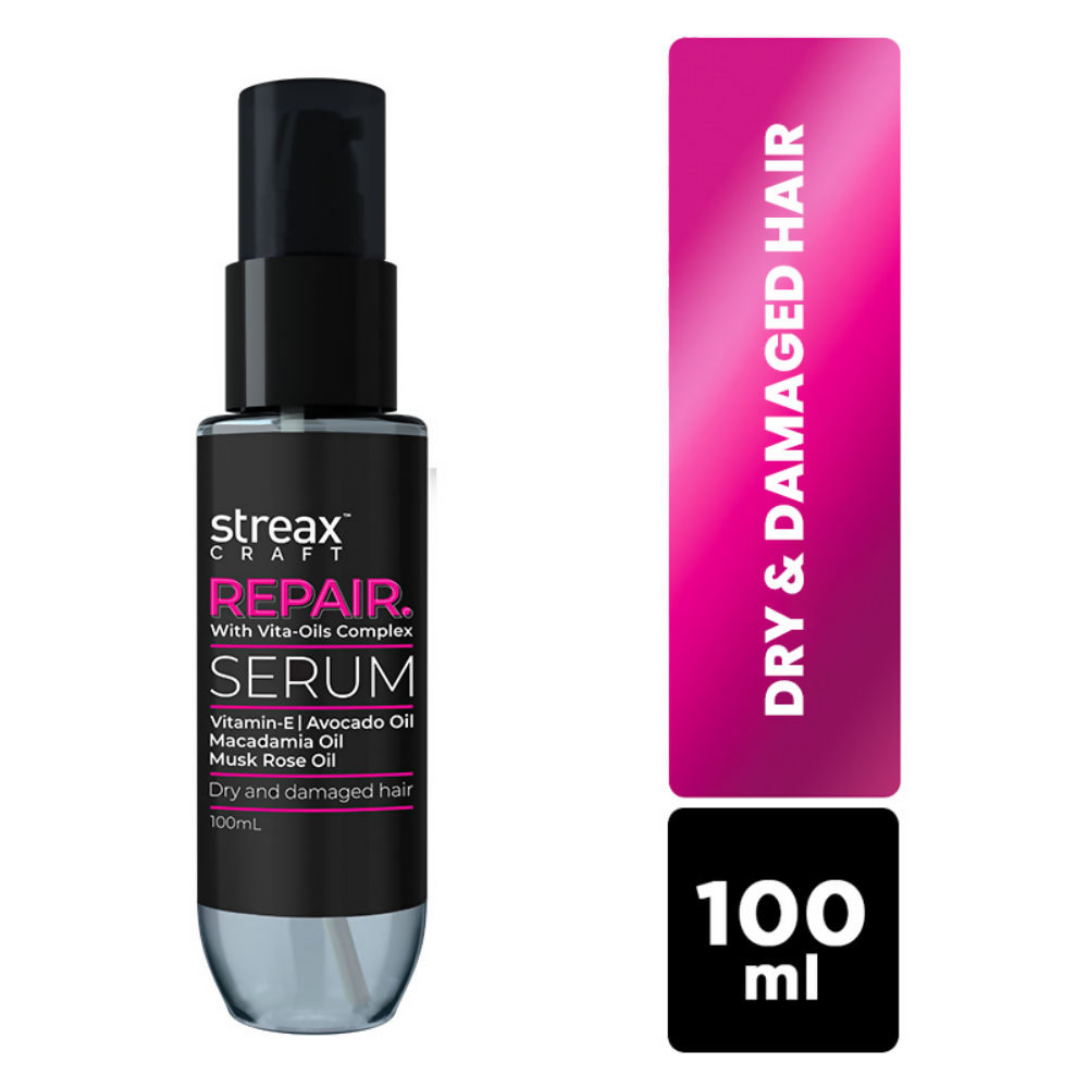 Streax Craft Repair Hair Serum For Dry and Damaged Hair Repair With Vita-Oils Complex