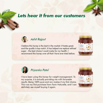 Farm Naturelle Cinnamon Infused Honey - 100% Pure and Natural