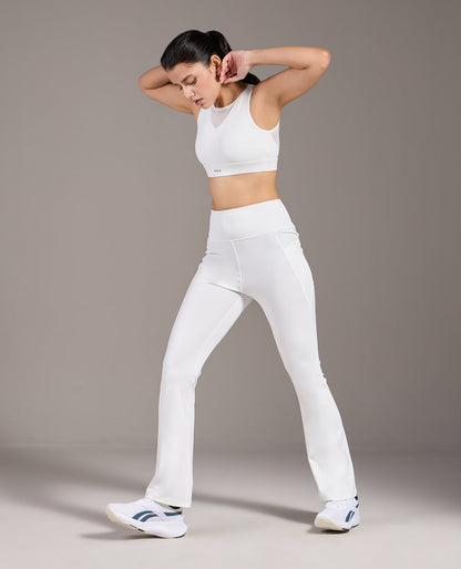 High Impact Mesh Sports Bra and Flare Pant Sets