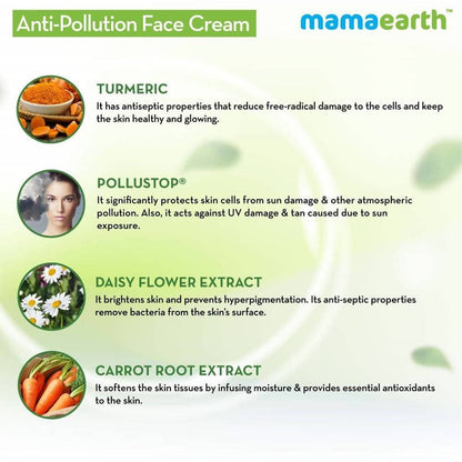 Mamaearth Anti-Pollution Face Cream For Pollution Protection - Limited Time Offer