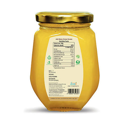 Nature Land Organics A2 Desi Cow Ghee | Certified Pure Cow Ghee | Nutritious Organic Desi Ghee