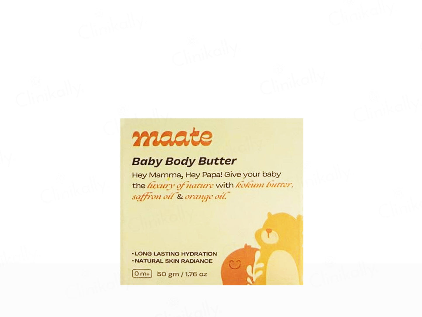 Maate Baby Body Butter packaging on a white background