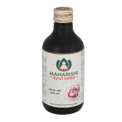 Bottle of Maharishi Ayurveda Gulab Ark on a white background