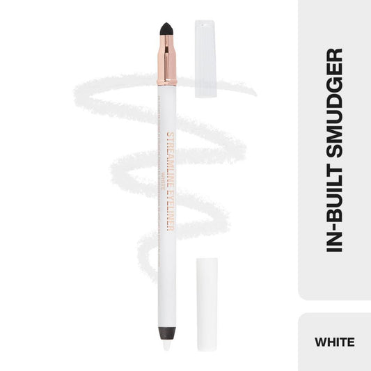 Makeup Revolution Streamline Waterline Eyeliner Pencil-Ultra Creamy Smudge Proof Smokey Looks - White
