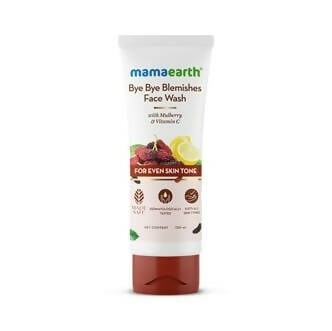 Mamaearth Bye Bye Blemishes Face Wash tube on a white background