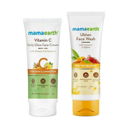 Two Mamaearth skincare products on a white background