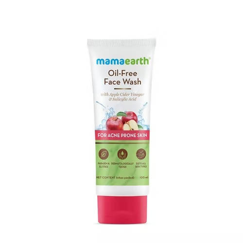 Mamaearth Oil-Free Face Wash tube on a white background