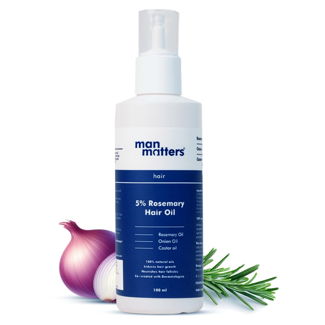 Man Matters Hair Oil for Men With Bhringraj, Onion, Amla, Shikakai & Brahmi Oil.