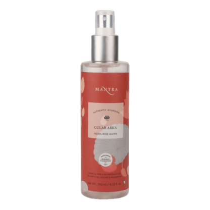 Bottle of Mantra Gular Arka with a red label on a white background