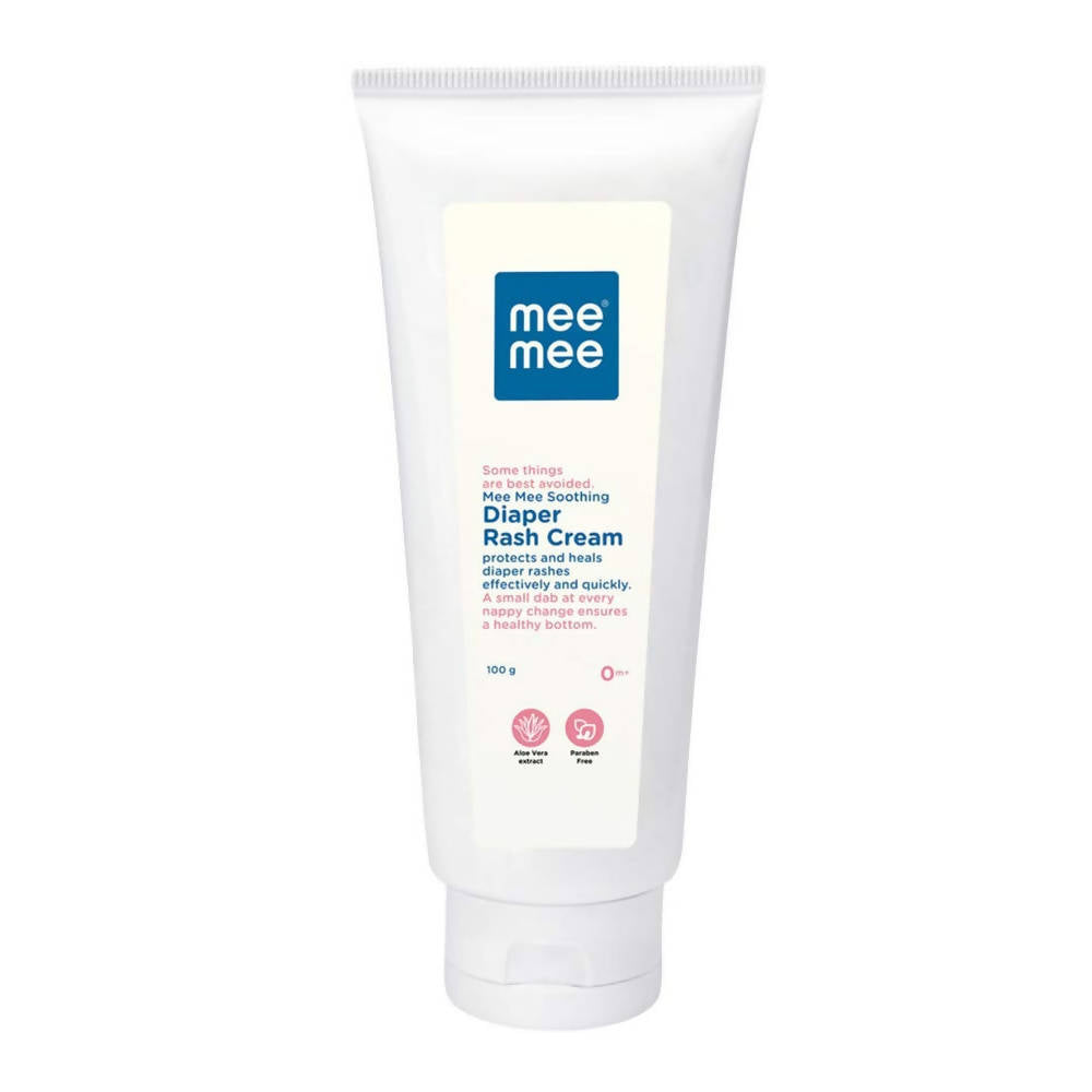 Mee Mee diaper rash cream tube on a white background