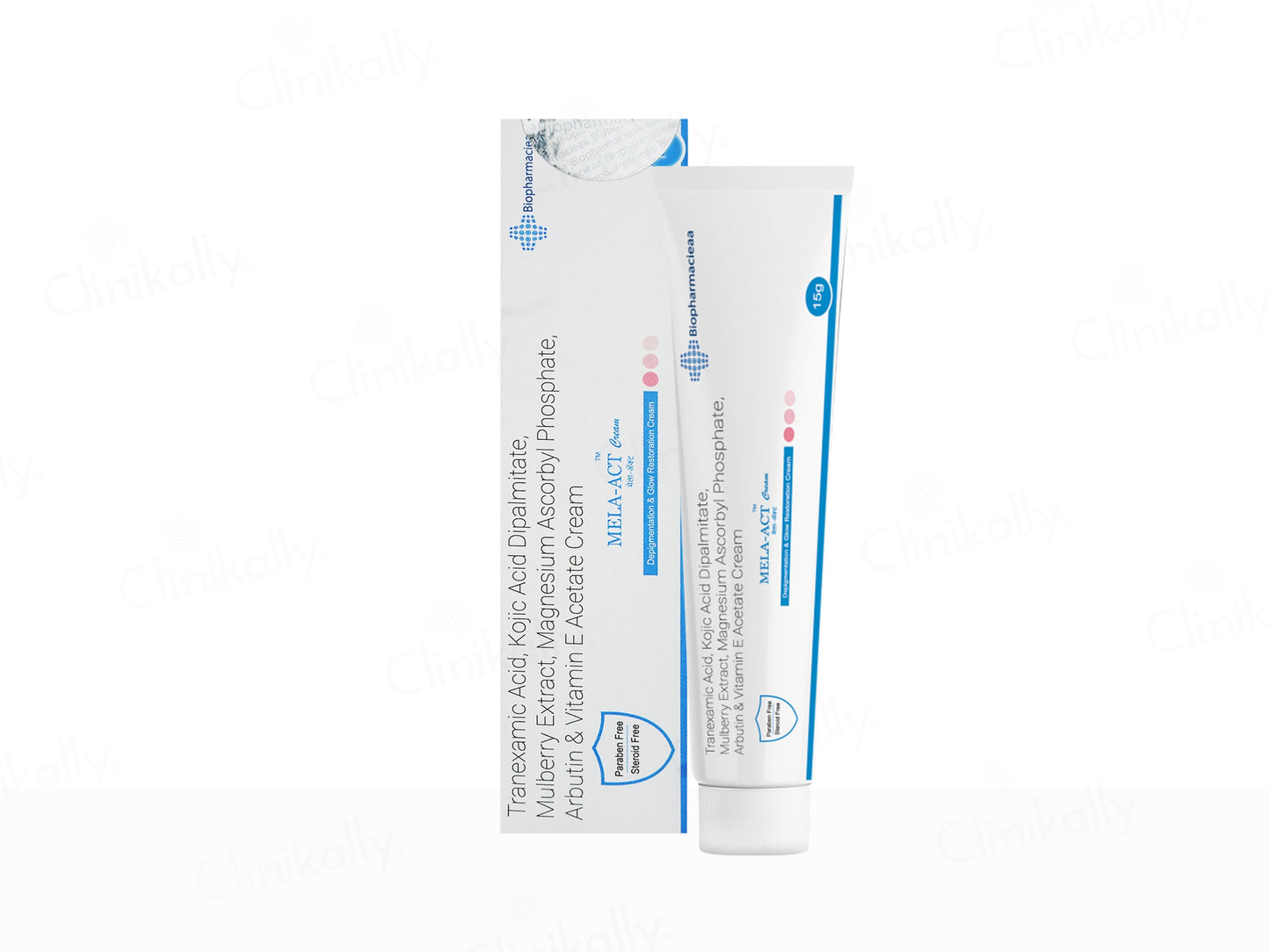 Tube and packaging of a skincare product on a white background