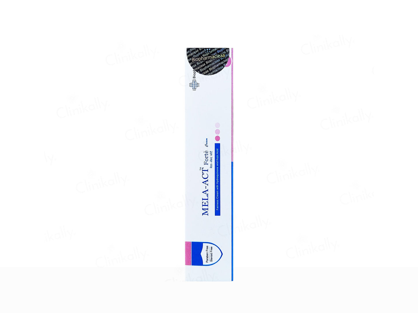 Melacol Forte skincare product packaging on a white background